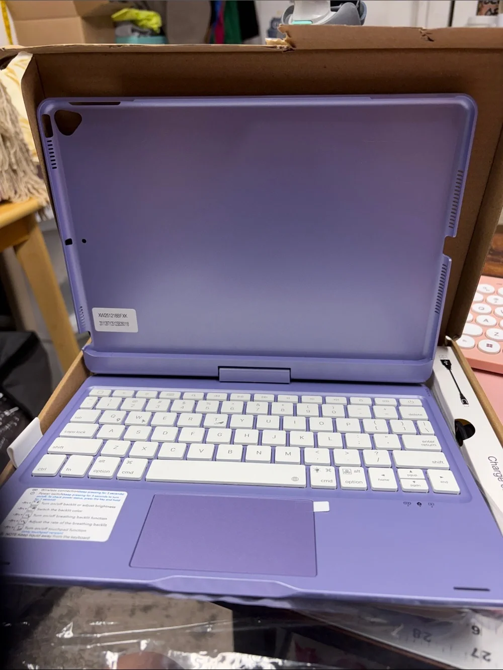 iPad 9.7”/ 10.2”/ 10.5” BAISLA keyboard purple